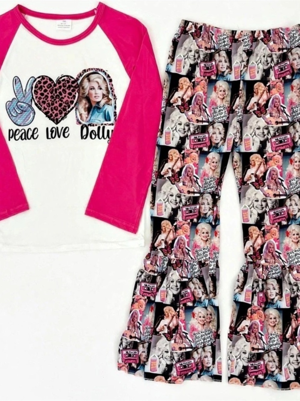 Kids Pink Graphic Pajama Set